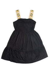 Black Crochet Strap Dress