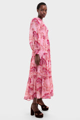 Madrid Blush Smocked Top Maxi Dress
