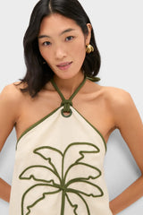 Sand Coconut Sleeveless Mini Dress