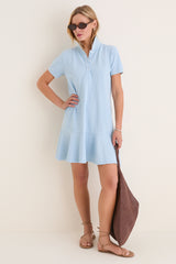 Light Blue Pique May Polo Dress
