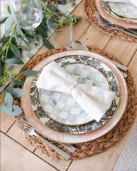 Rosy English Garden Enamel Charger/Plate