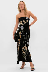 Hand Embroidered Laguna Cinefila Velvet Maxi Dress