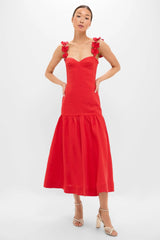 Red Ser Arte Embellished Maxi Dress