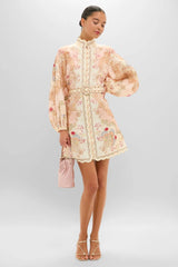 Wallpaper Floral Blush Daylight Mini Dress